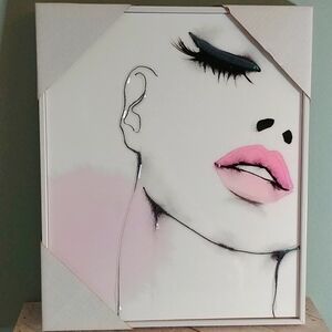 NEW Face Makeup Part Face Framed Photo Makeup Room Boudoir Décor
